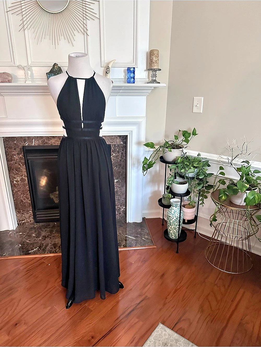 Express Black Cutout Maxi Dress Size XS Like New